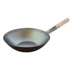 WOK Métal Fond Plat 38cm - 15"