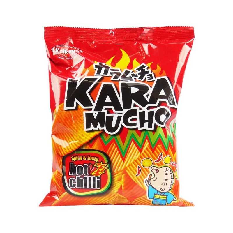 Kara Mucho - Chips Piquant ondulés au chili - Koikeya 60 g
