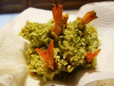 Beignet de crevette au riz vert (Tom Chien Com)